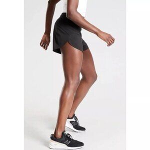 2 pairs Athleta Run with It 3.5 inch Running Shorts for Women, XXS - Black